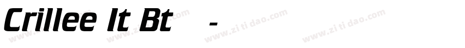 Crillee It Bt普通西方字体转换